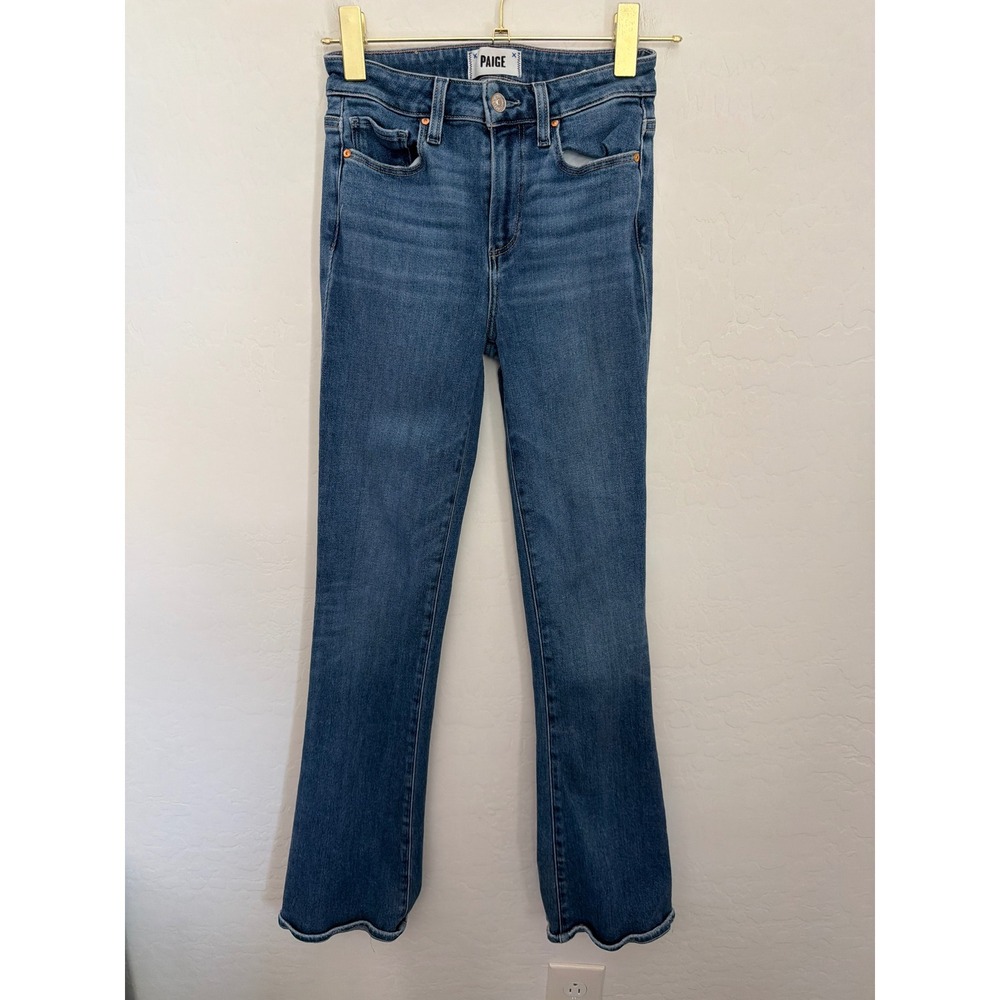 PAIGE High Rise Laurel Canyon Bootcut Jeans Medium Wash Blue Size 25